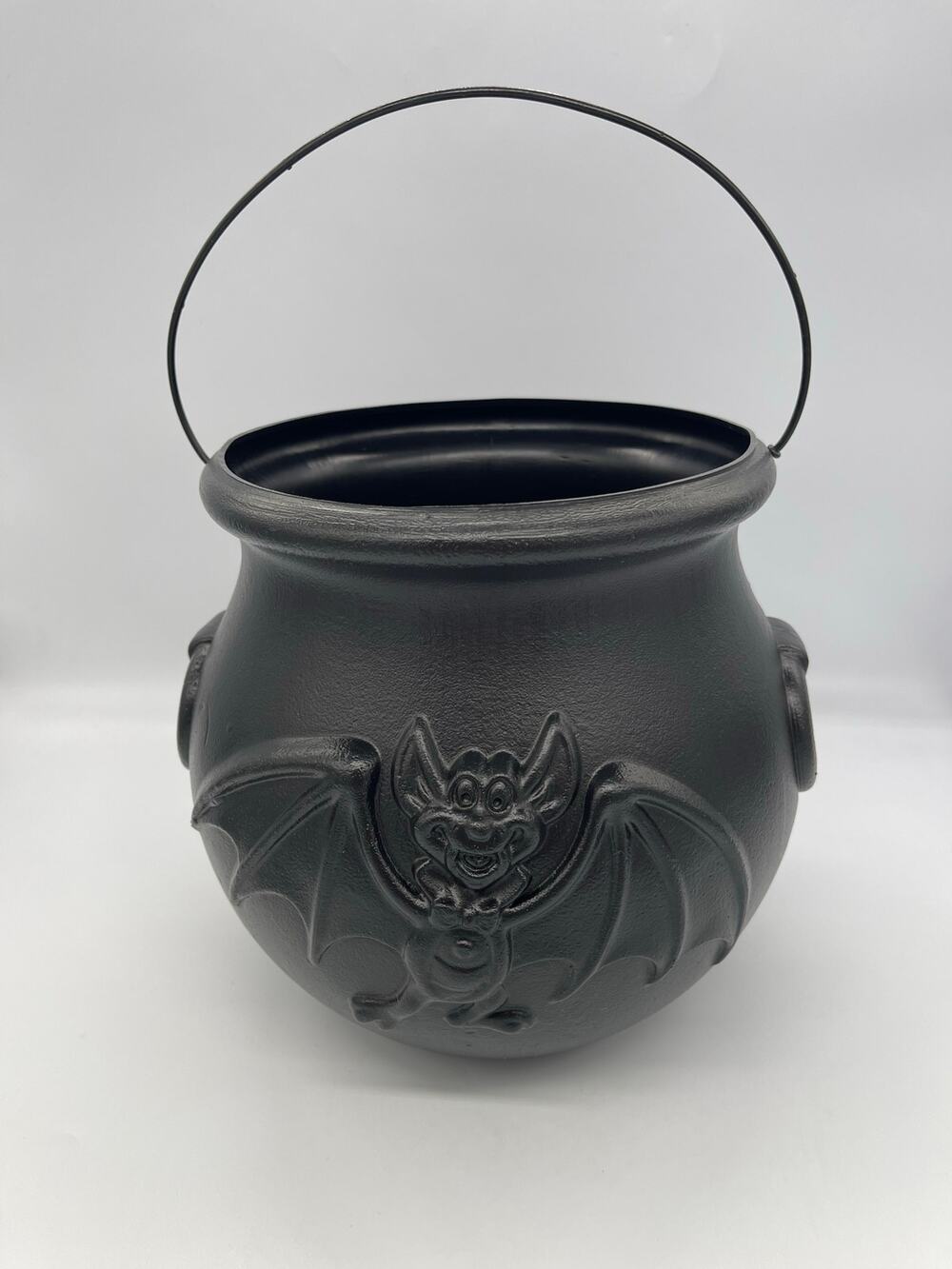 Vintage Halloween Blow Mold General Foam Plastics Cauldron Bat Candy Pail Bucket